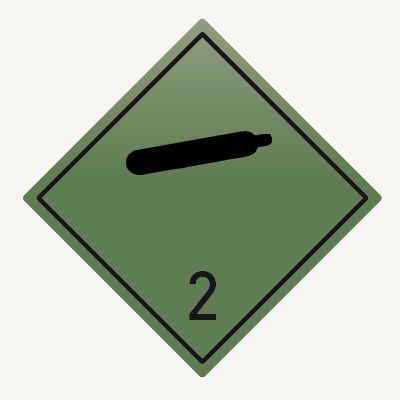 EKF an-7-2-1 Знак наклейка для маркировки опасных грузов 2.1 "Невоспламеняющиеся, нетоксичные газы" (250x250) ГОСТ 19433-88 EKF PROxima