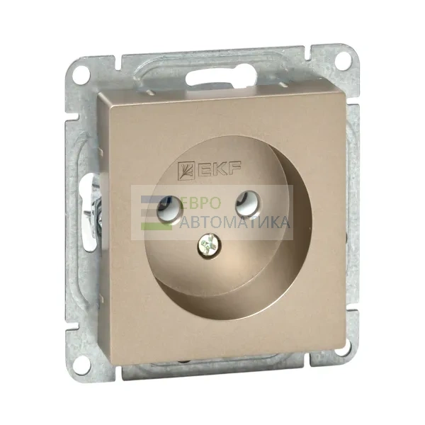 EKF UP1-SOC-100 Механизм розетки, 16А, без заземления, без шторок, шампань Эпика EKF