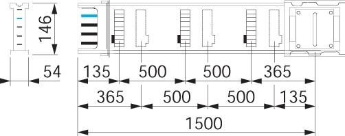 Schneider Electric KSA250ED4156 СЕКЦИЯ ПРЯМАЯ 250A, 1,5М