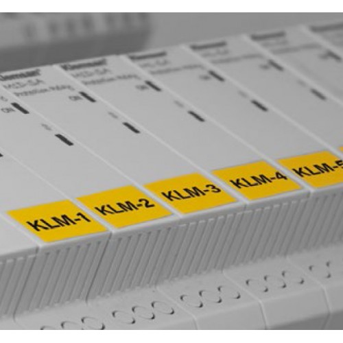 KLEMSAN 808507 KCIP-Y  9X50; Этикетка виниловая, 9x50мм, Желтый, Размер карты 116x165мм
