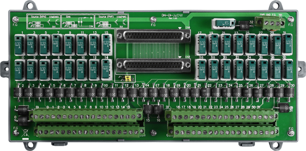 ICP DAS Плата DN-DI-32DW CR Termination board for digital input with high EMS protection and removable fuses (