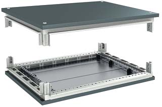 DKC R5RKTB36 Крыша и основание RAL7011 для корпусов CQE, ШхГ 300х600 мм, комплект