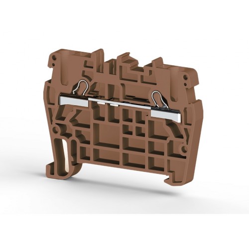 KLEMSAN 307108RP Клеммник пружинный быстрозажимной (Push in), 2,5 мм.кв. (коричневый); PYK2,5 (RP)