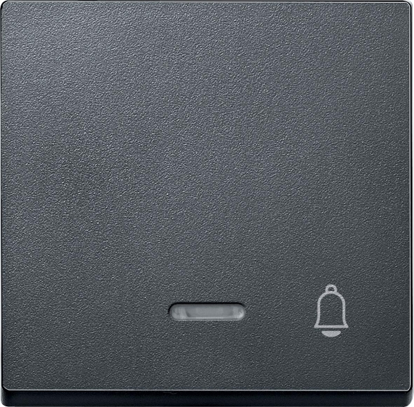 Schneider Electric MTN430814 MERTEN КЛАВИША с окошком д/свет.индикации и пиктогр"звонок", АНТРАЦИТ, SM