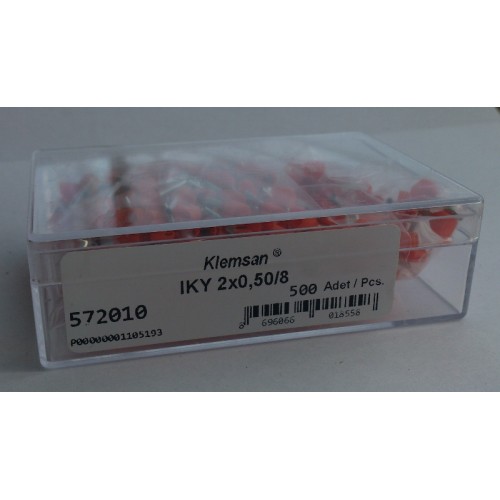 KLEMSAN 572010E Наконечник изолированный IKY 2x 0,5/8 (ECO)