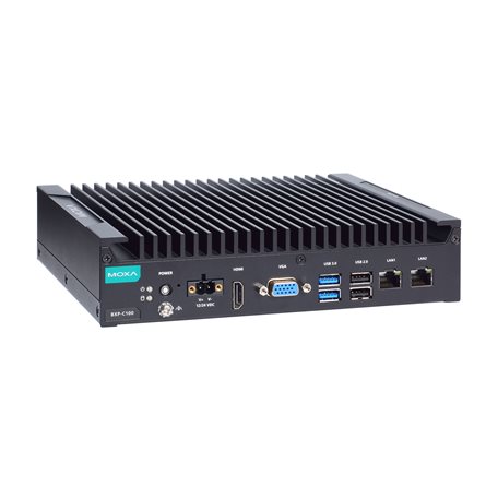 MOXA Компьютер BXP-C100-C1-T Box type, Celeron 6305E, 8GB DDR4, COMx2, LANx2, USBx6, DIOx4, VGA+HDMI, 12/24 VDC