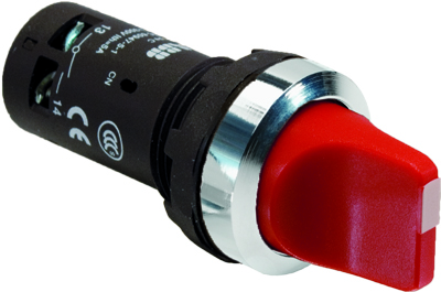 ABB 1SFA619210R3071 Переключатель C3SS1-30R-11 3-х позиционный красный 1НО1НЗ с фиксацией