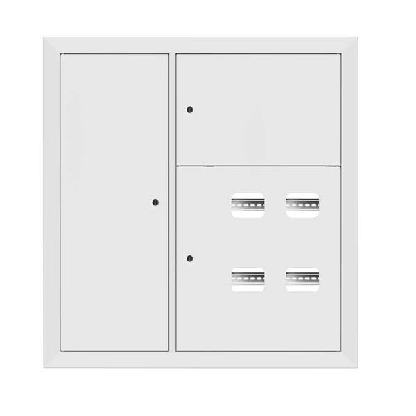 EKF mb29-v-4z-ral9003 Щит этажный 4 кв. RAL9003 со слаботочным отсеком слева (1000х950х150) EKF PROxima