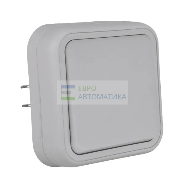 EKF BT2-SWG-13 Выключатель, одноклавишный, кнопочный, СП, автоматические клеммы серый, Бронто EKF