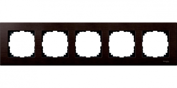 Schneider Electric MTN4055-3471 MERTEN M-Elegance РАМКА деревянная 5 постов, ВЕНГЕ, SM