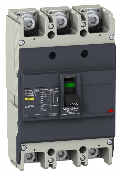 Schneider Electric EZC250F3160 3П3Т АВТ. ВЫКЛ. EZC250F 18KA/400В 160 A