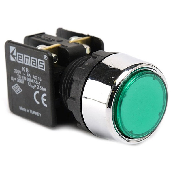 Кнопка зеленая (1НО+1НЗ)