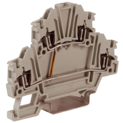 DKC ZHD120GR HMD.1/CIGR(Ex), 2-х уровневый проходной зажим, серый, 1,5 кв.мм с постоянной перемычкой