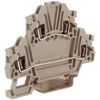 DKC ZHD200GR HMD.1GR(Ex), 2-х уровневый проходной зажим, серый, 1,5 кв.мм