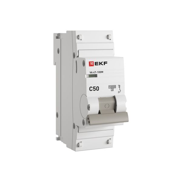 EKF mcb47100m-1-50C-pro Автоматический выключатель 1P 50А (C) 10kA ВА 47-100M без теплового расцепителя EKF PROxima
