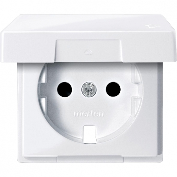 Schneider Electric MTN2340-0325 MERTEN ЦЕНТР.ПЛАТА с крышкой д/мех-ма розетки, АКТИВНЫЙ БЕЛЫЙ, SM