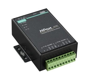 MOXA Сервер NPort 5232I-T 2 port RS-422/485,10/100 Ethernt,Isolation,t:-40/+70, без адаптера питания