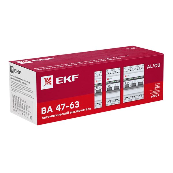 EKF mcb4763m-6-1-10C-pro Автоматический выключатель 1P 10А (C) 6кА ВА 47-63M без теплового расцепителя EKF PROxima