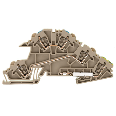 Weidmuller 1720800000 ZDL 2.5 S/N/L/PE Исполнение: Z-серия, Монтажная многоуровневая клемма, Расчетное сечение: 2.5 мм.кв, Пружинное соединение, Темно-бежевый, Непосредственный монтаж