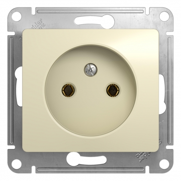 Systeme Electric GSL000241 GLOSSA РОЗЕТКА без заземления, 16А, механизм, БЕЖЕВЫЙ