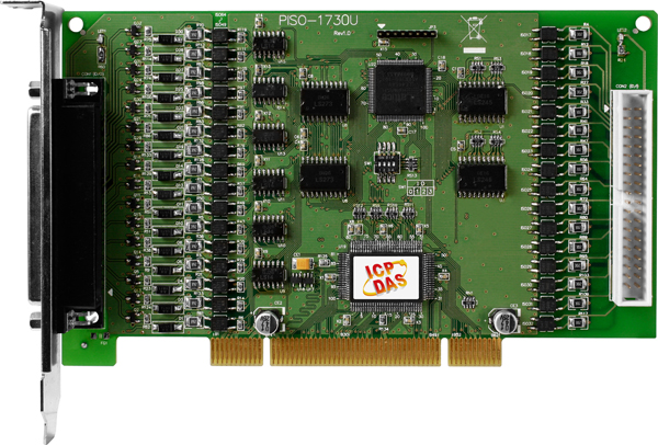 ICP DAS Плата PISO-1730U CR Universal PCI, 32-channel Optically Isolated Digital Input and 32-channel Optically Isolated Digital Open-collector output Board.(Current Sinking) (RoHS)