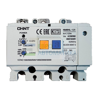 CHINT 449979 Диф. модуль  NM8NL-125 3P RCD1