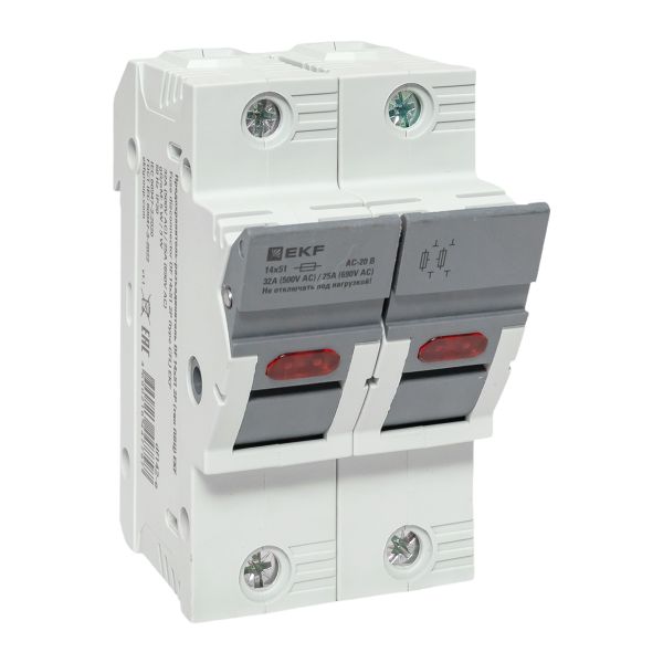 EKF df142-e Предохранитель-разъединитель DF 14х51 2Р (тип ПВЦ) EKF