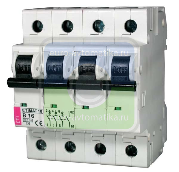 Выключатель автоматический ETIMAT 6 3p+N D 10 (6 kA) (арт.2166514)