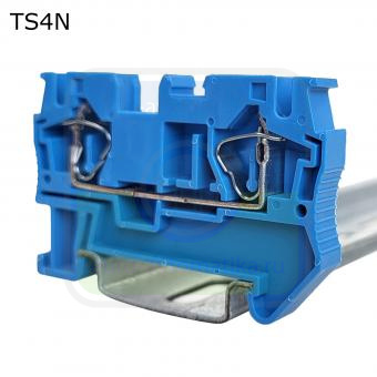 Провенто TS4N Клемма пружинная проходная 2 контакта 4 мм2, синяя