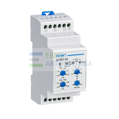 CHINT 292491 Реле контроля фаз (напряжения) NJYB3-11 (1/2/3 фазная сеть) AC240В (R)