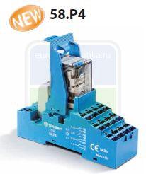 58P480240060SMA - Интерфейсный модуль (сборка 55.34.8.024.0040 + 99.02.0.024.98 + 94.P4SMA), электромеханическое реле; 4CO 7A; контакты AgNi; питание 24В AC; категория защиты IP20; безвинтовые клеммы Push-in; металлическая клипса; LED + варистор