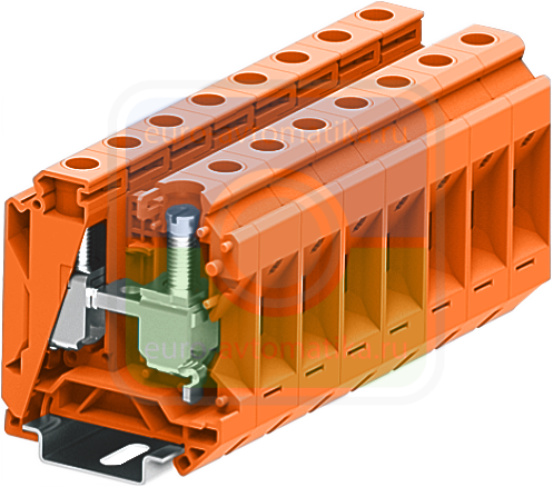 SUPU 335994 Клемма SUK 1-1 винтовая, сечение 35 мм. кв., оранжевая
