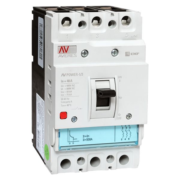 EKF mccb-13-40H-TR-av Автоматический выключатель AV POWER-1/3 40А 80kA TR EKF AVERES
