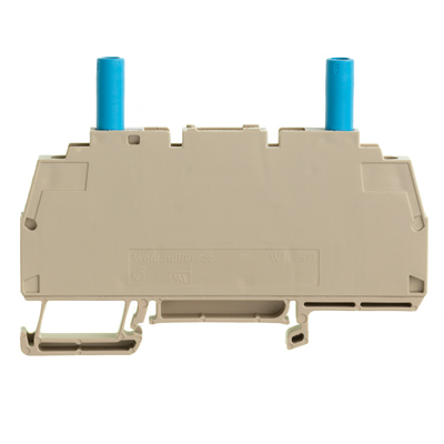 Weidmuller 1062120000 WTL 6/3/STB BL Исполнение: Измерительная клемма с размыкателем, Винтовое соединение, 6 мм.кв, 500 V, 41 A, скользящий, Темно-бежевый