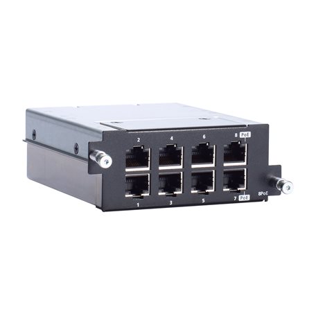 MOXA Модуль RM-G4000-8PoE Fast Ethernet module with 8 10/100BaseT(X) IEEE 802.3bt PoE ports