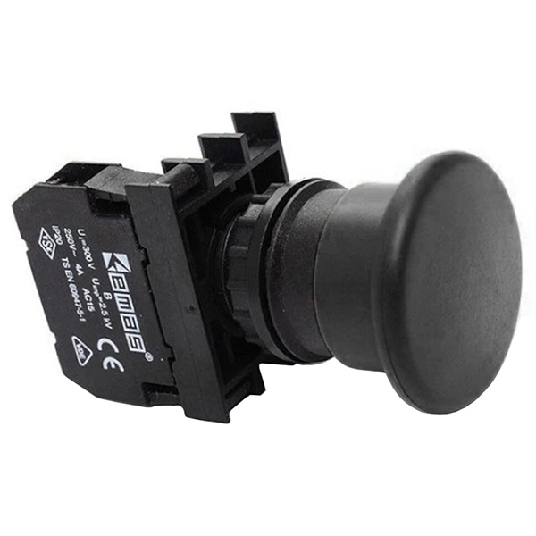 B200MK Кнопка "Грибок" без фиксации красная (1НЗ)