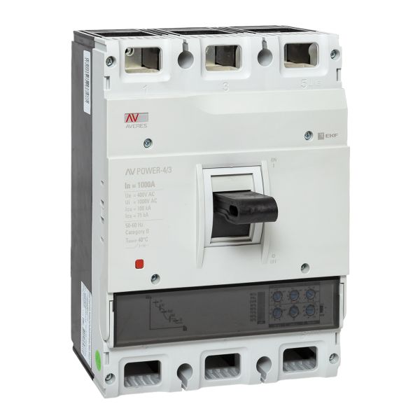 EKF mccb-43-1000H-2.0-av Автоматический выключатель AV POWER-4/4 1000А 100kA ETU2.0 EKF AVERES