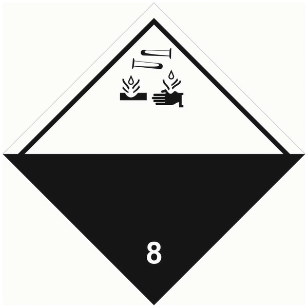 EKF an-7-08 Знак наклейка для маркировки опасных грузов "Кл.8" (250x250) ГОСТ 19433-88 EKF PROxima