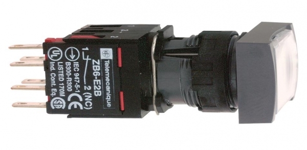 КН.16ММ 12-24В БЕЛ. С ВОЗВР. XB6DW1B1B