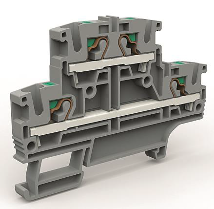 DKC ZEFD400BL Двухуровневая клемма 4 кв.мм синяя