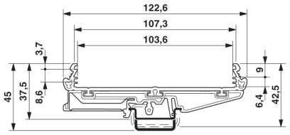 Phoenix contact 2909963 UM 108-PROFIL 235CM BK Корпус для электроники