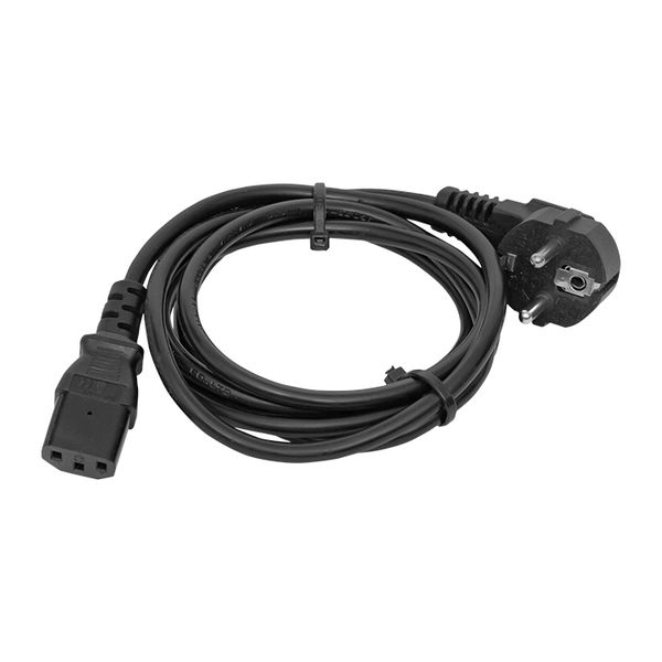 EKF TRC-PCA-C13-SH-0.75-2M Кабель питания TERACOM для ИБП, ПК и мониторов разъём C13 - Евровилка сечение 3x0.75мм2 250В длина 2,0 метра
