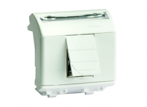 DKC 76451B Ком.роз. RJ45 кат.6, 8P8C, Brava, белая, 2мод