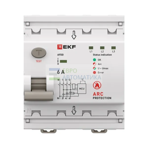 EKF afdd-4-6-pro Устройство защиты от дугового пробоя (УЗДП) 3P+N 6А PROXIMA EKF