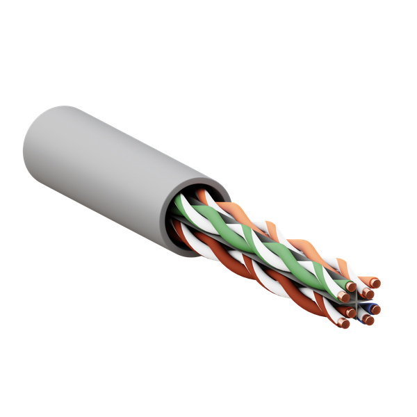 EKF TRP-6UTP-04LSH-GY-IN3 Кабель витая пара TERACOM PRO Cat.6 U/UTP 4 пары solid 23AWG оболочка LSZH нг(А)-HF цвет серый (упак. 305м)