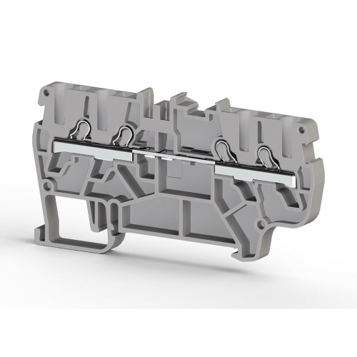 KLEMSAN 307385 Клеммник пруж.быстрозажимной (Push in), 4-х выводной, 2,5мм.кв., (черный); PYK 2,5С