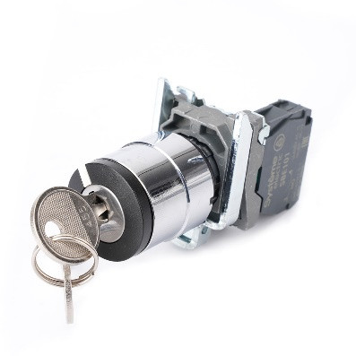 Systeme Electric SB4BG61 Переключатель SB4 в сборе модульный 22мм 2поз с возвратом ключ пр-лев 1НО