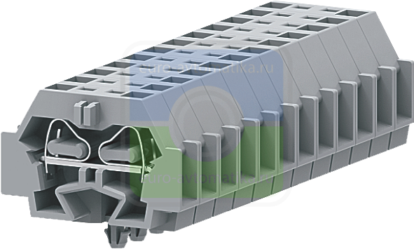 SUPU 242311 Клемма TB 1-1 с бок. подключ. с защелк. ножками, серая