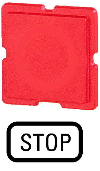 Шильдик , цвет красный , СТОП (110TQ25)