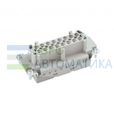 29026 - Розетка (гнездовая вставка); 32 контакта (17-32) + заземление; 16А; 400V; 6kV; Винтовое соединение 1..2.5 мм²; Прямой ввод; ПБТ; Материал контактов - посеребренная латунь; Типоразмер 32B; Серия E